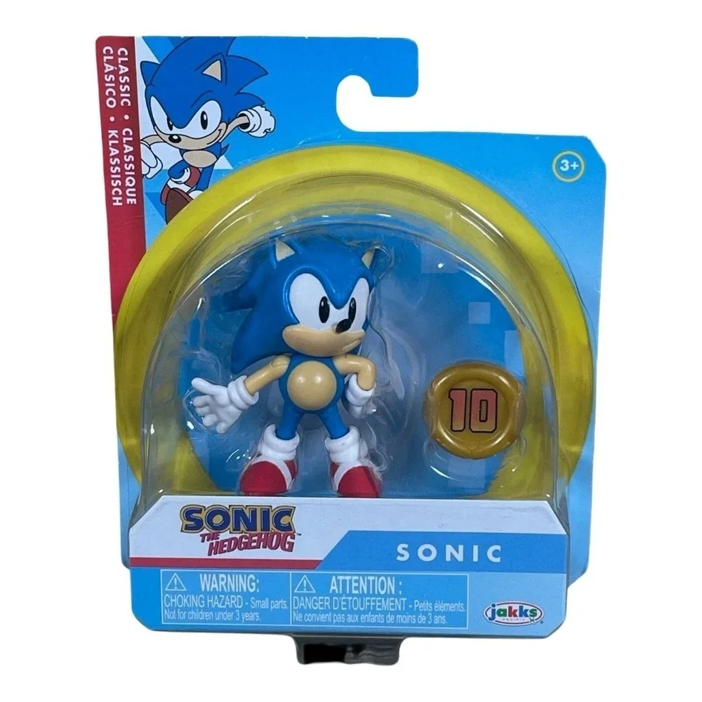 JAKKS PACIFIC SONIC THE HEDGEHOG FIGURE KIDS 2.5 IN BLUE NEW GOLD RING ACCESSORY